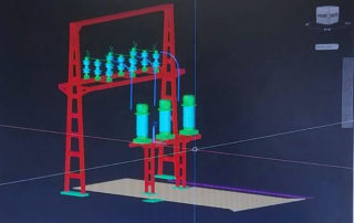 Modélisation 3D départ ligne poste