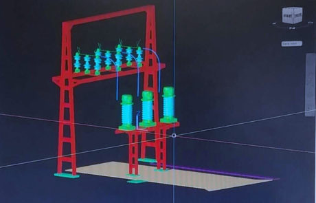 Modélisation 3D départ ligne poste